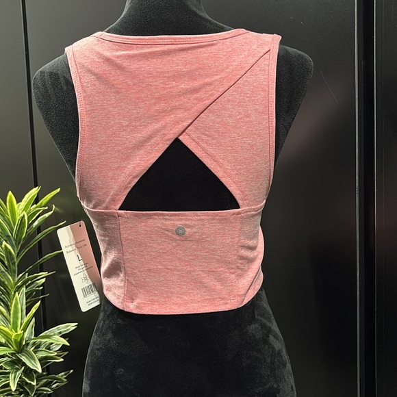 Harmony Balance Crop, sleeveless, crisscross keyhole back,yoga/athletic/everyday - Picture 1 of 9